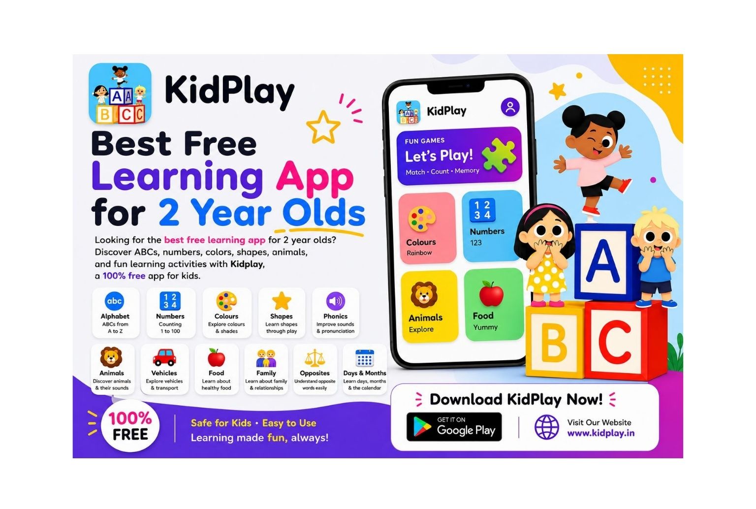 Best Free Learning App for 2 Year Olds
